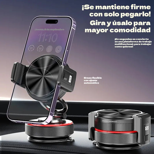 📱 ¡50% de descuento! Soporte para teléfono de coche con ventosa y fuerza magnética de 20 N, brazo telescópico y rotación de 360°. ¡Estable y plegable! ✨🚗