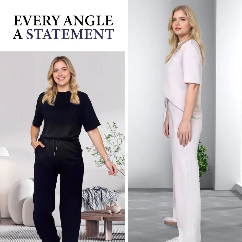 ✨ Tendencia ahora ✨ Conjunto de 2 piezas: top elegante y pantalón a juego para mujer
