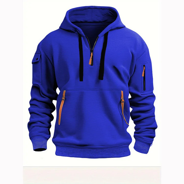 👕[Oferta por tiempo limitado: 47 % de descuento] Novedad para otoño/invierno [Tallas S-5XL] Sudadera con cremallera y multibolsillos para hombre – Envío gratuito