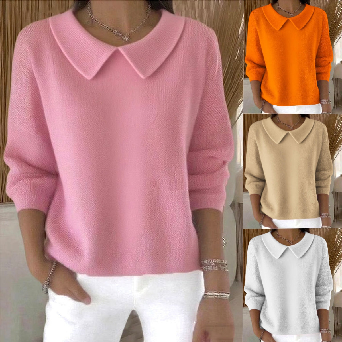 🔥【S-3XL】Nueva blusa de alta calidad con cuello en V y manga larga, cómoda y fácil de combinar