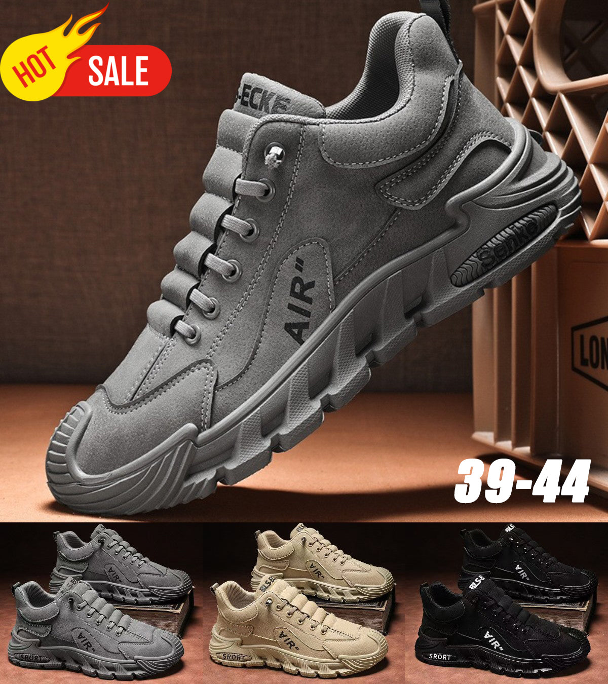 🔥 Oferta por tiempo limitado 🔥【39-44】Zapatos casuales de hombre impermeables y transpirables – cómodos con suela suave, tallas
