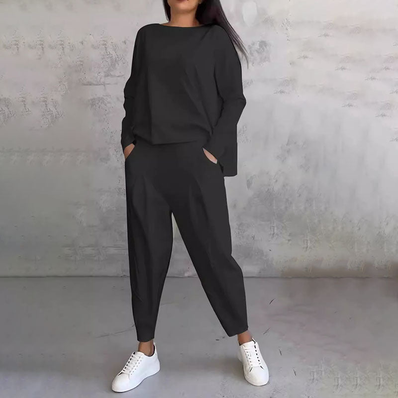 💖 Nueva promoción 50% de descuento, conjunto casual sencillo de algodón 2025 primavera-otoño, versátil para el día a día y el trabajo