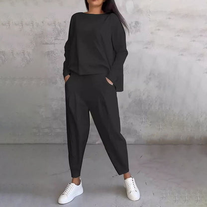 💖 Nueva promoción 50% de descuento, conjunto casual sencillo de algodón 2025 primavera-otoño, versátil para el día a día y el trabajo