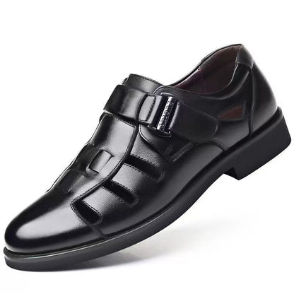 【Utolsó napi különleges ajánlat】👞 Stílusos és kényelmes valódi bőr férfi szandálok, ideálisak tavaszra/nyárra.