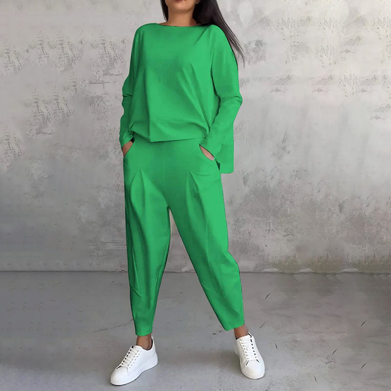 💖 Nueva promoción 50% de descuento, conjunto casual sencillo de algodón 2025 primavera-otoño, versátil para el día a día y el trabajo