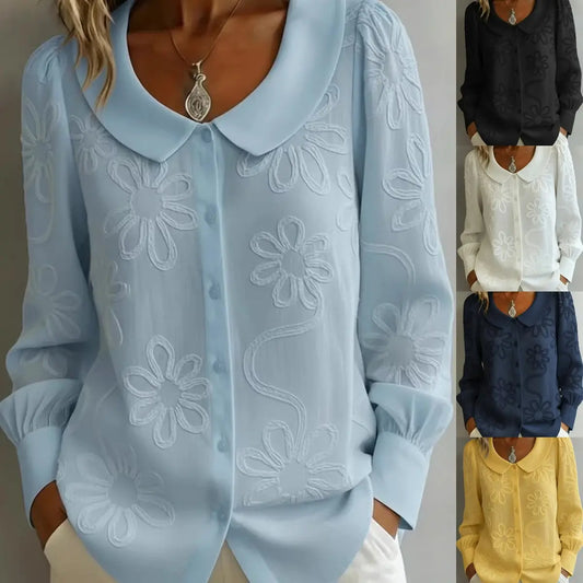 👚Blusa bordada de estilo retro francés - Colección 2026
