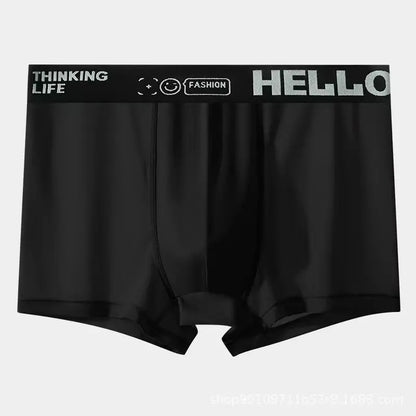 【Compre 1 y obtenga 5 gratis】Calzoncillos bóxer de seda de hielo para hombre/Delgado， transpirable-6 artículos en total