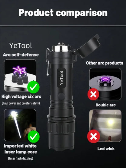 🎁🎁Linterna de autodefensa de arco 2 en 1