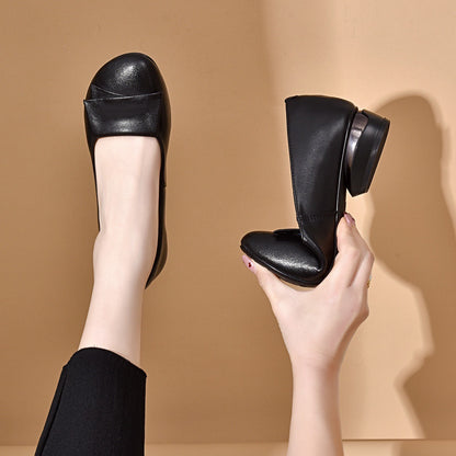 【35-41】😍👍2026 nuevos zapatos de cuero de suela blanda para mujer de moda
