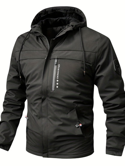 Chaqueta de lana para hombre con capucha – Chaqueta de invierno para actividades al aire libre – Chaqueta impermeable