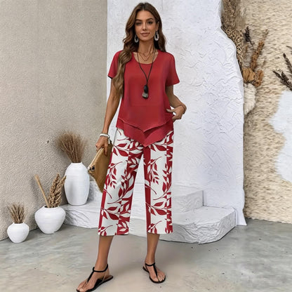 🔥🎉【S-5XL】VERDALISSE | Conjunto Fresco Brisa de 2 Piezas | Set de Verano Ligero y Elegante Multicolor
