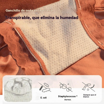 💖Último día - 50 % de descuento （45-90 kg）【6 piezas】💟  Braguitas antibacterianas de cintura alta para control de abdomen