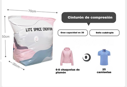 👕📦【5 piezas29 euros】Bolsas de compresión para guardar ropa, no requieren vacío, diseño reforzado.