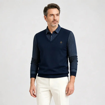 👔Rebajas de fin de año🔥【M-4XL】Conjunto de dos piezas de cachemir premium para hombre, cálido y versátil.