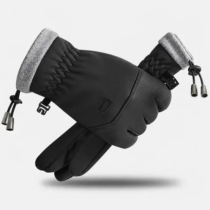 Guantes de invierno para hombre, impermeables y cortavientos · Forrados con tejido polar · Totalmente compatibles con pantallas táctiles · Palma antideslizante · ¡Ideales para ciclismo, esquí y senderismo!