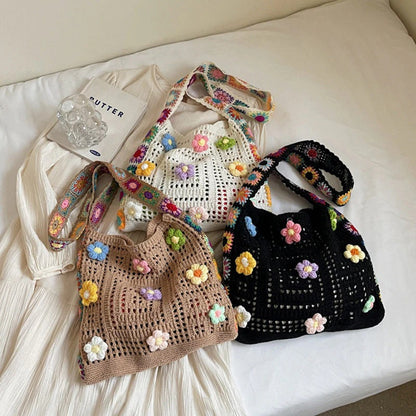 📢📢¡50% DE DESCUENTO! ⏰Bolso de hombro étnico de crochet para mujer