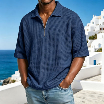 【S-4XL】Nueva colección de verano 2026: Polo de manga corta para hombre de color liso - Pago contra entrega