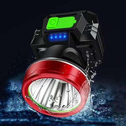 🔥【50% de descuento】Linterna frontal recargable de alta potencia súper brillante