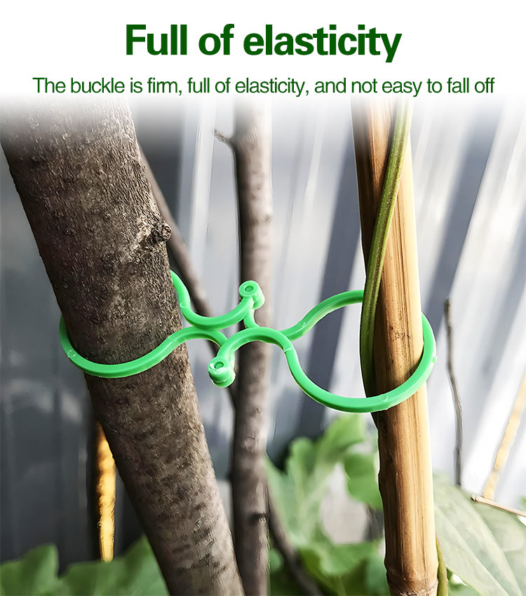 🍇【500piezas】🌱Abrazaderas fijas con hebilla en forma de 8, adecuadas para plantas trepadoras, jardines/huertos/huertos frutales, ataduras de vides