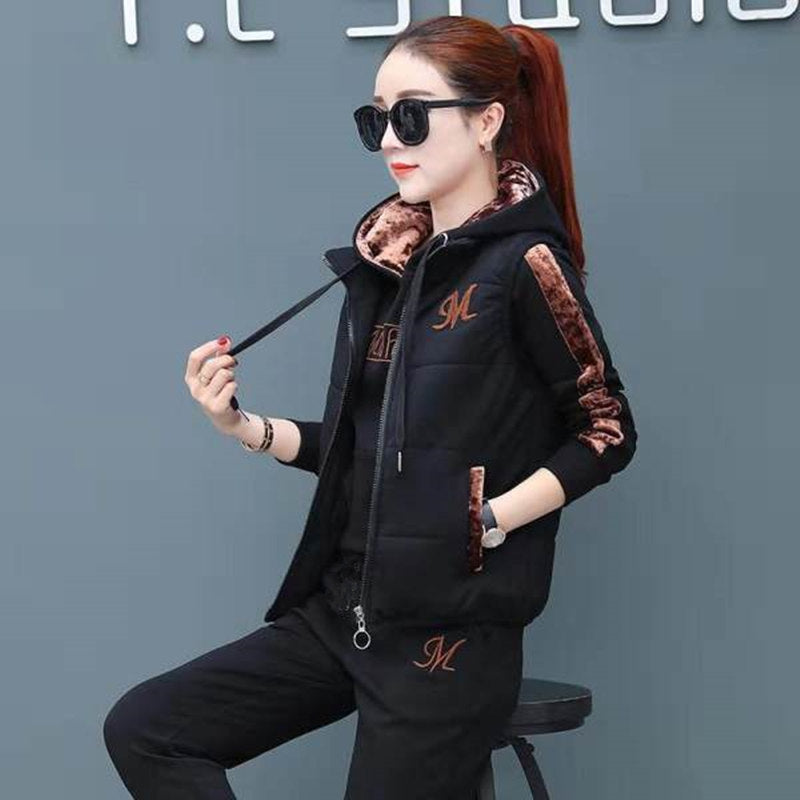 🔥🔥Elegante conjunto cálido de 3 piezas para otoño e invierno【Top + Chaleco + Pantalones】