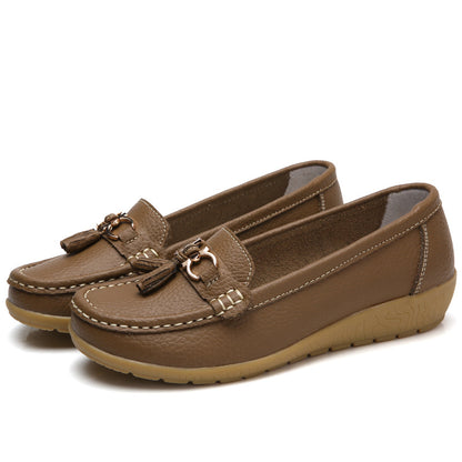 【🔥30% de descuento】【Tallas 35-44】Nuevos zapatos casuales para mujer en cuero auténtico con estilo