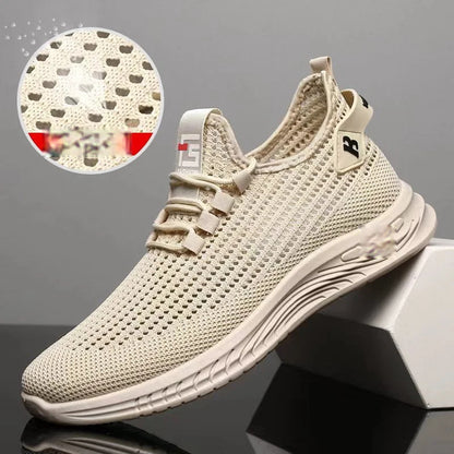 👟【39-44】Kényelmes és légáteresztő hálós, csúszásmentes, divatos alkalmi férfi cipő