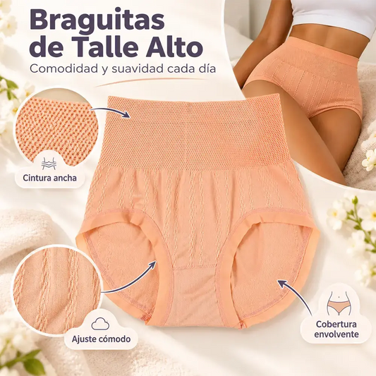 🔥【Compra 4, recibe 4 gratis】🔥 Último día – 50% de descuento – Bragas antibacterianas de talle alto que moldean el abdomen