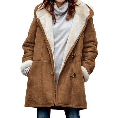 🐏🥼💖【Nueva colección de invierno 43% de descuento】2026 Abrigo de mujer elegante y cálido de ante con forro polar, S-5XL, abrigo de invierno/para el día a día