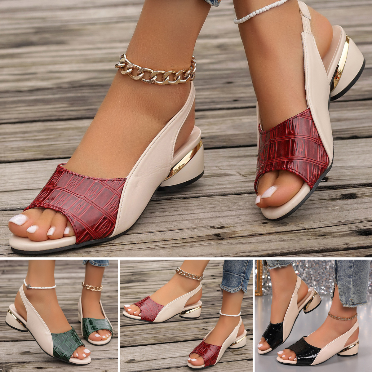 💖👡【50% de descuento 🔥】【35-43】Sandalias de verano para mujer con tacón romano - nuevo modelo ✅️Pago contra reembolso