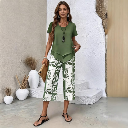 🔥🎉【S-5XL】VERDALISSE | Conjunto Fresco Brisa de 2 Piezas | Set de Verano Ligero y Elegante Multicolor