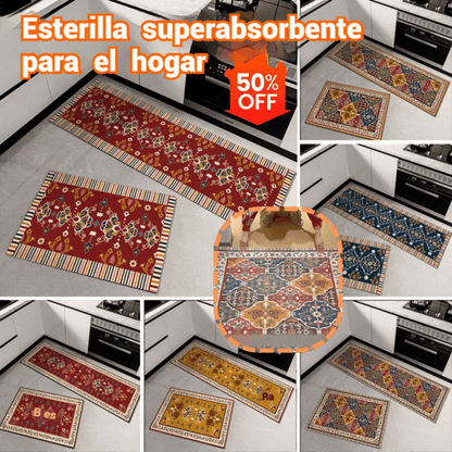 🔥【Compra 1 y llévate 1 gratis】🏠💧Alfombrilla súper absorbente｜40×60+40×120cm, antideslizante y de secado rápido para el hogar