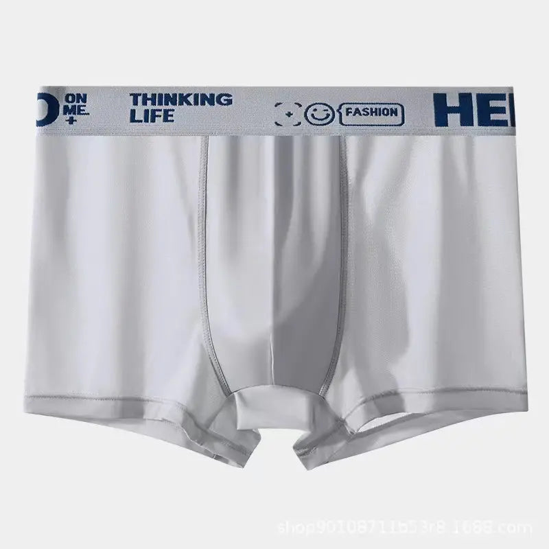 【Compre 1 y obtenga 5 gratis】Calzoncillos bóxer de seda de hielo para hombre/Delgado， transpirable-6 artículos en total