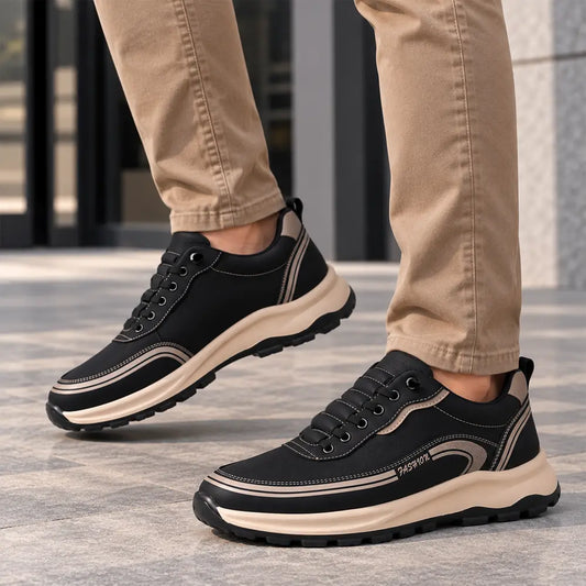 💧👞 【39-45】Zapatillas deportivas de piel resistentes al agua y a la suciedad con suelas suaves para una máxima comodidad.
