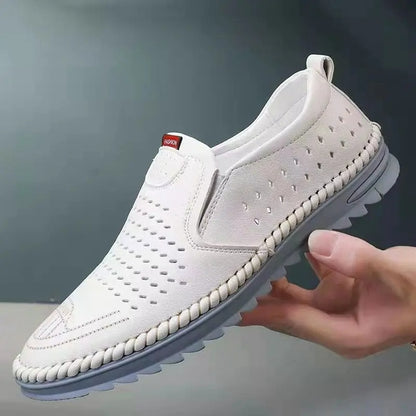 【39-44】2026 Zapatos casuales de cuero genuino hechos a mano para exteriores para hombres