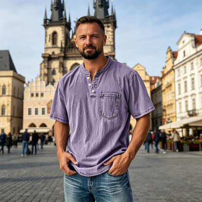 👔 2026-os nyári férfi lezser divatos póló - Utánvétes fizetés lehetséges