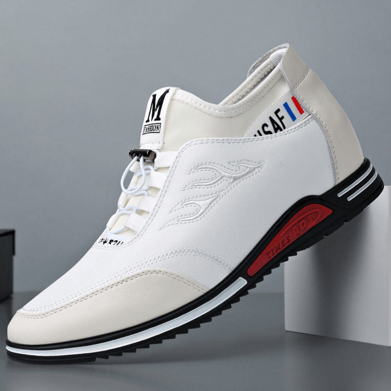 【39-44】Nuevos zapatos deportivos casuales de cuero genuino impermeables para hombre