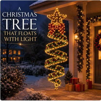 🎄 Colección de luces LED colgantes en espiral con magia navideña ✨