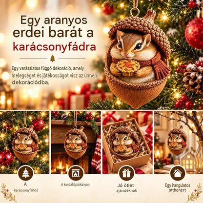 🎉【Vásárolj 6-ot, kapsz 6-ot ingyen】🤩12 termék 8500 Ft-ért 🎁Vadonatúj 2D akril karácsonyi dizájn: fenyőtoboz forma és állatminták