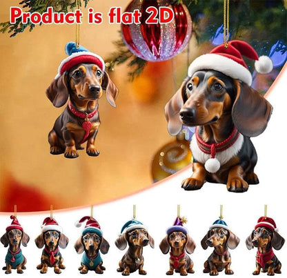 30%OFF🎄【9 piezas】🐕 Adornos navideños para el árbol con forma de cachorros
