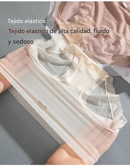 🩲🔥Promoción de lanzamiento 【6 unidades】Bragas de mujer de seda helada de cintura alta