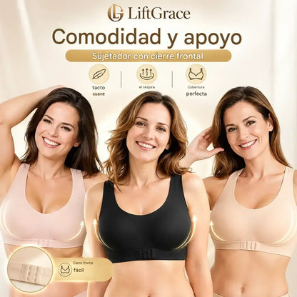 🎉Compra uno y llévate otro gratis⚡ 【M-2XL】Sujetador sin aros con cierre frontal y espalda cruzada: corrige la postura y ofrece máxima sujeción y comodidad.