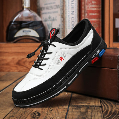 💯🔥【39-48】Los zapatos de negocios casuales para hombre están hechos de cuero impermeable y resistente a las manchas con una suela suave para un uso cómodo.