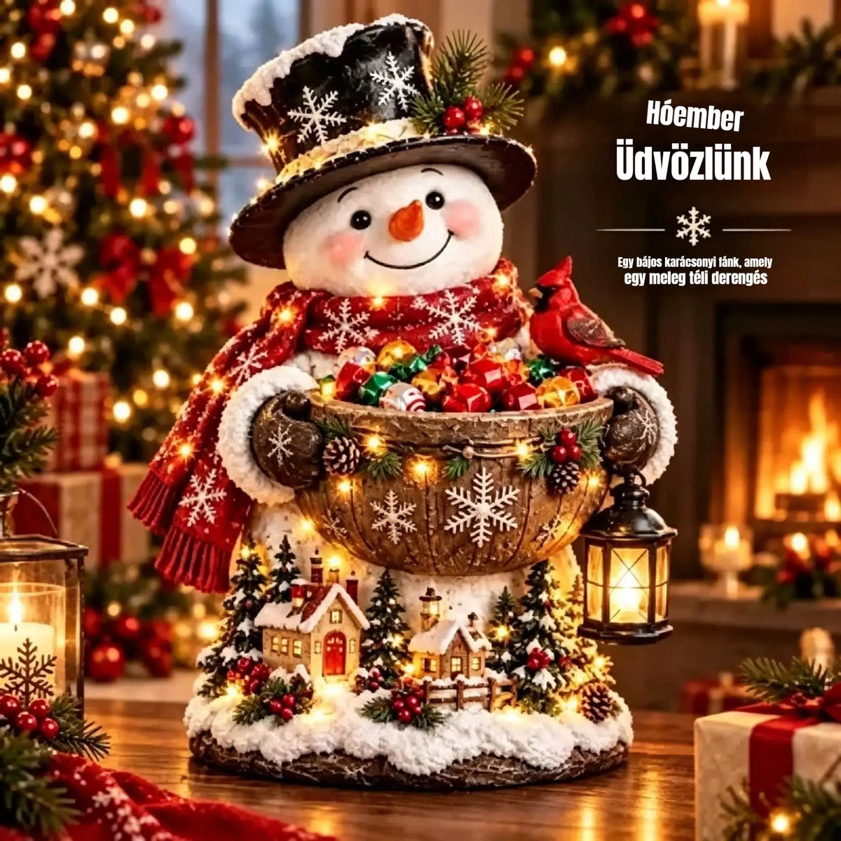 🎄 Karácsonyi ajánlatok! ✨ Karácsonyi fényfüzérek és édességtálak: 5-féle karácsonyi mintával.