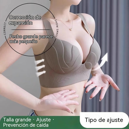 【Compra 1 y llévate 1 gratis】【2 piezas】Nuevo sujetador de talla grande para mujer, cómodo, con buen soporte, anticaída y con efecto push-up.