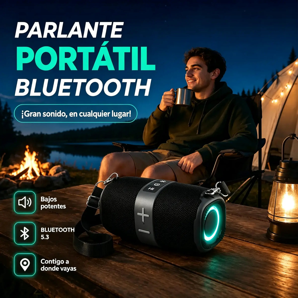 🥳 OFERTA IMPERDIBLE 2026 ❤️Altavoz Bluetooth portátil con graves potentes