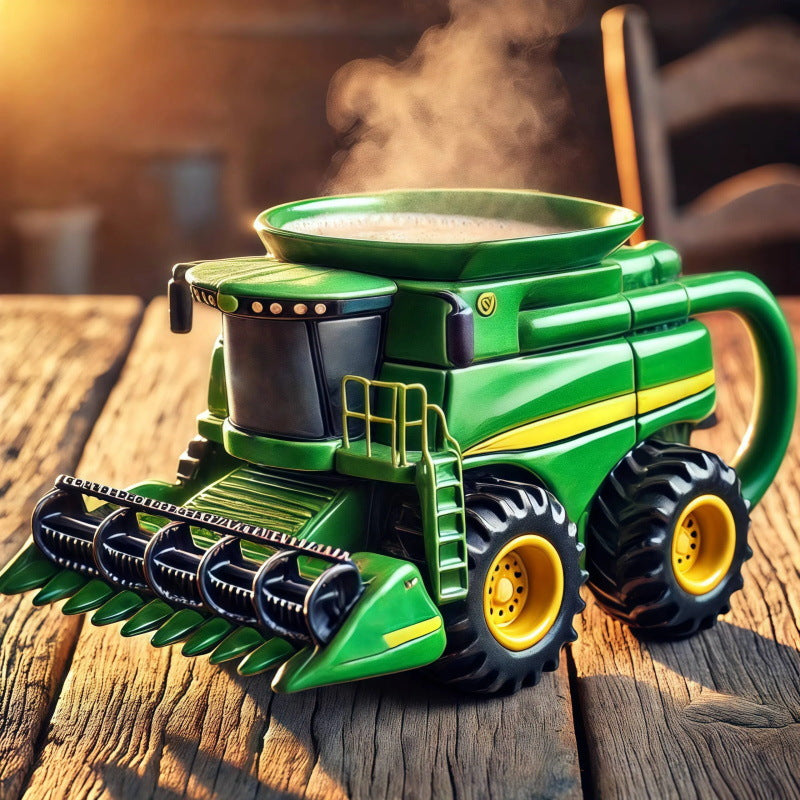 🔥【Oferta especial】☕Taza de café retro con forma de tractor agrícola