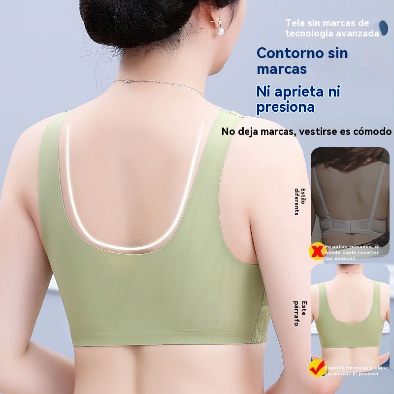 💖💖😍😍【49% de descuento】【Paquete de 3】Sujetador sin aros para mujer, cierre frontal ❤️【40-100 kg】