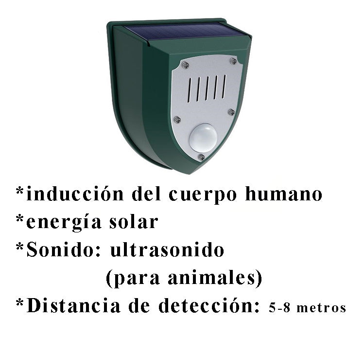 🔥Alarma solar, luz de alarma antirrobo con sensor de cuerpo humano, repelente de animales ultrasónico