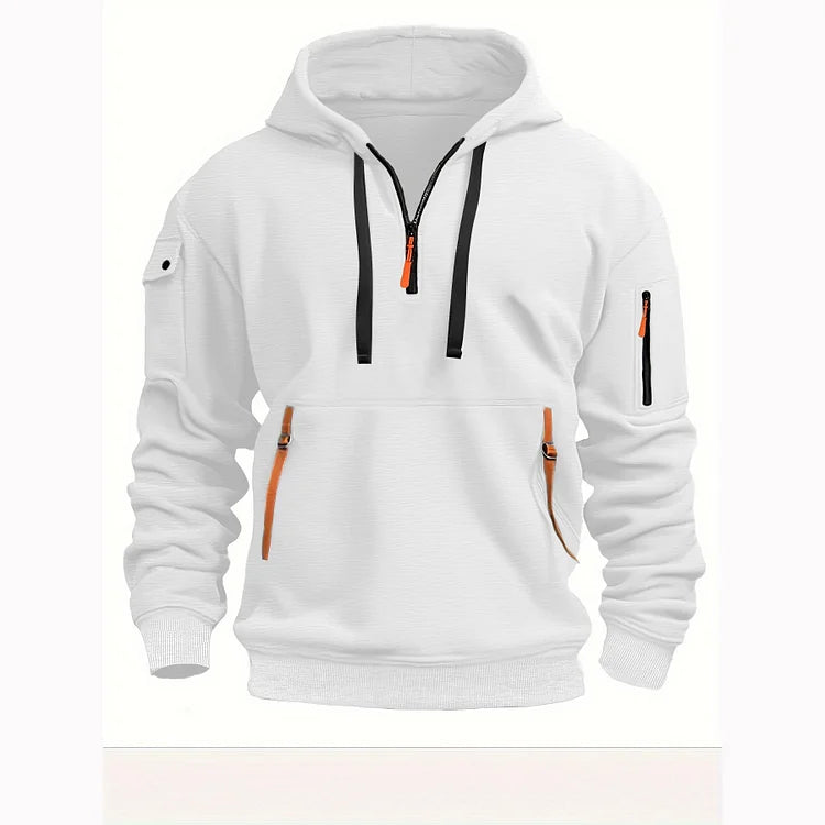 👕[Oferta por tiempo limitado: 47 % de descuento] Novedad para otoño/invierno [Tallas S-5XL] Sudadera con cremallera y multibolsillos para hombre – Envío gratuito
