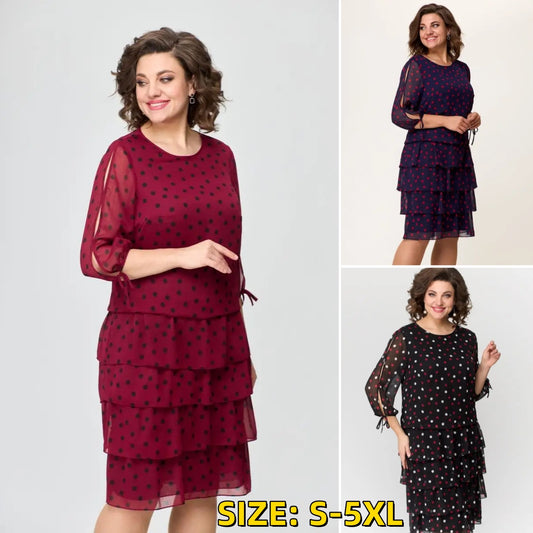 🏆【S-5XL】💃Vestido de lujo con silueta ligera, confeccionado en cómoda gasa.